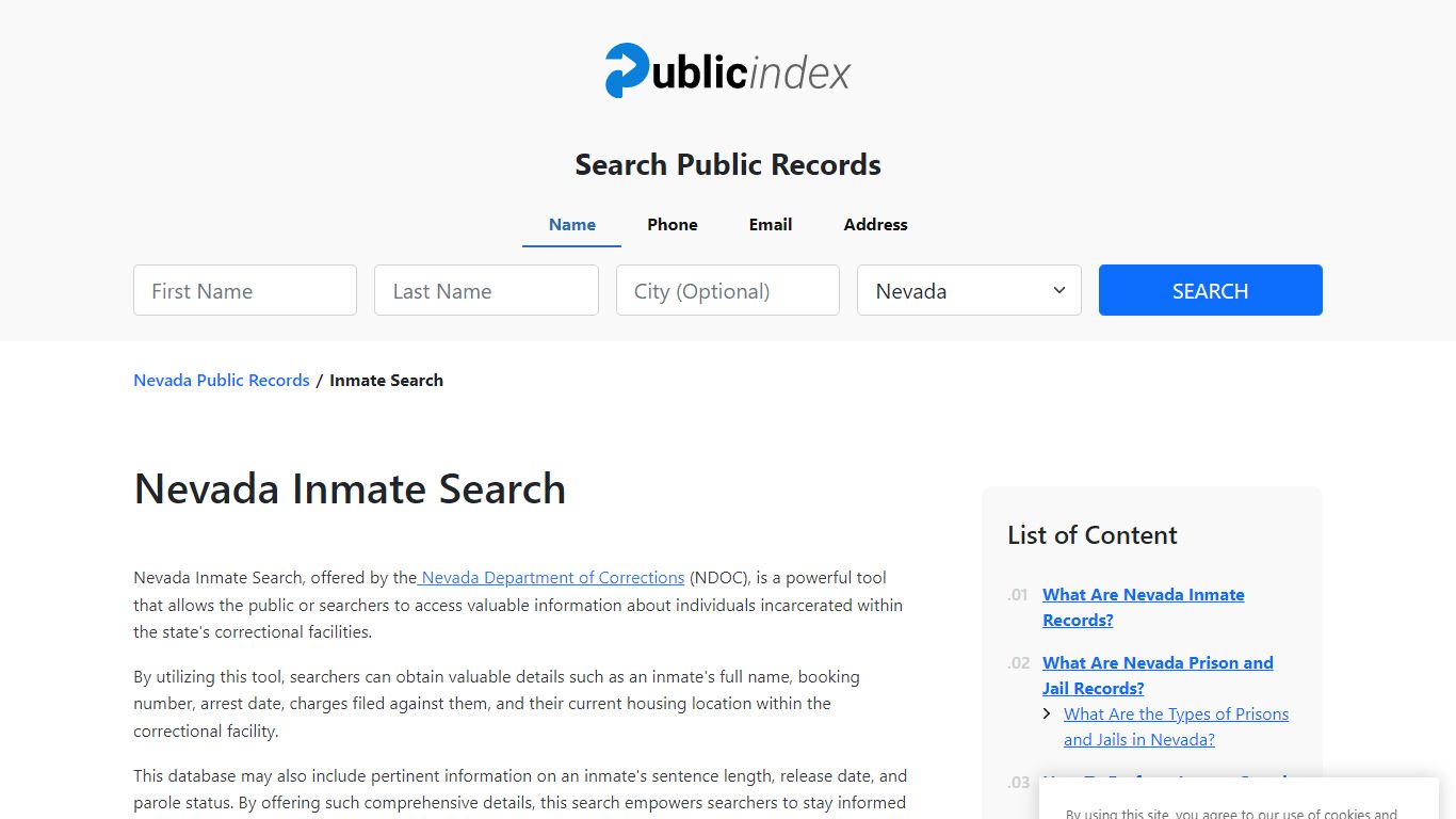 Nevada Inmate Search and Jail Records Online